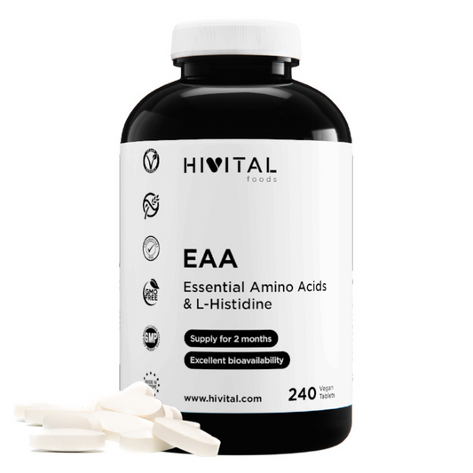 Aminoácidos essenciais EAA Hivital 240 comprimidos vegan