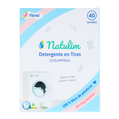 Tiras de lavagem Eco Floral, Natulim, 40 lavagens