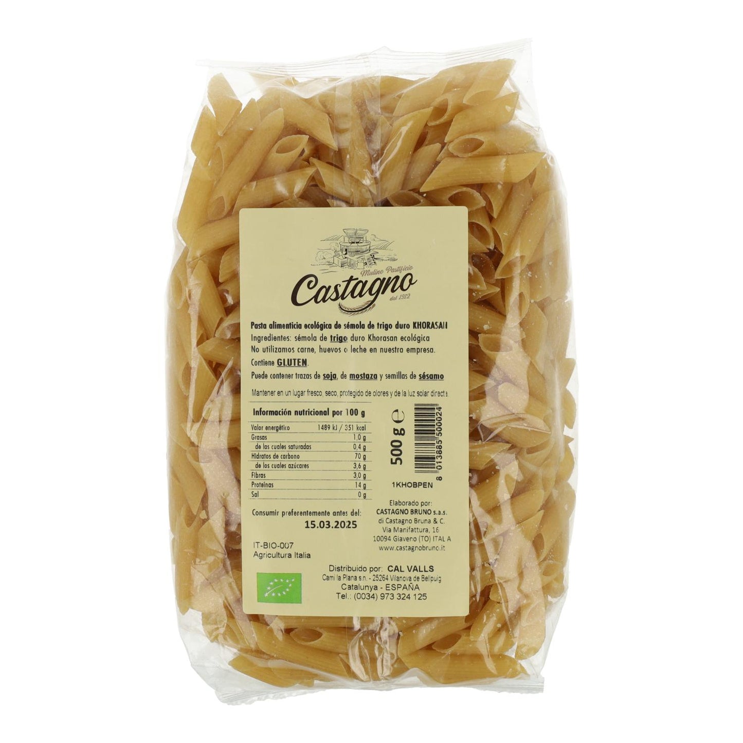 Massa Kamut ECO Castagno 500 g