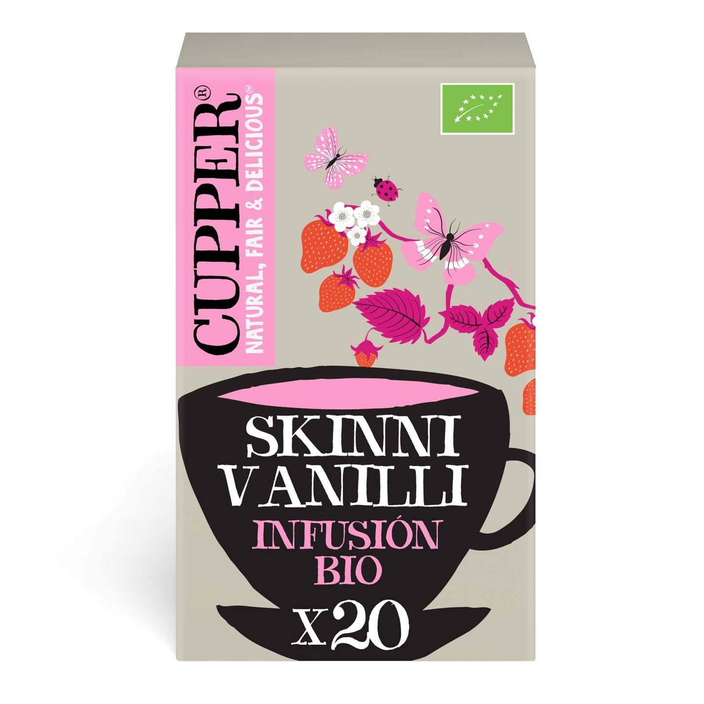 Infusão de Morango e Baunilha Bio Cupper 20 Saquetas