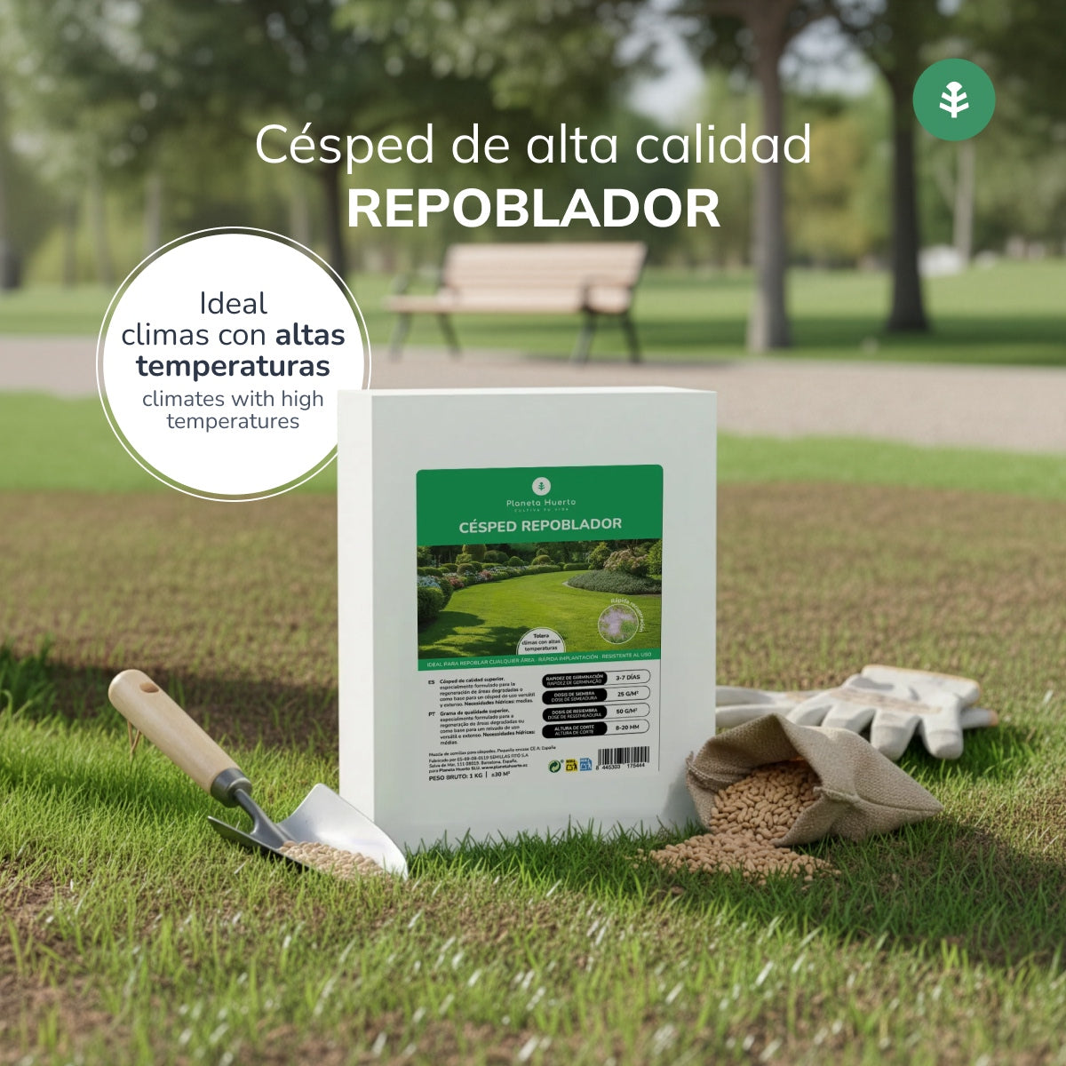 Sementes de Relva Repovoadora Planeta Huerto 1 kg