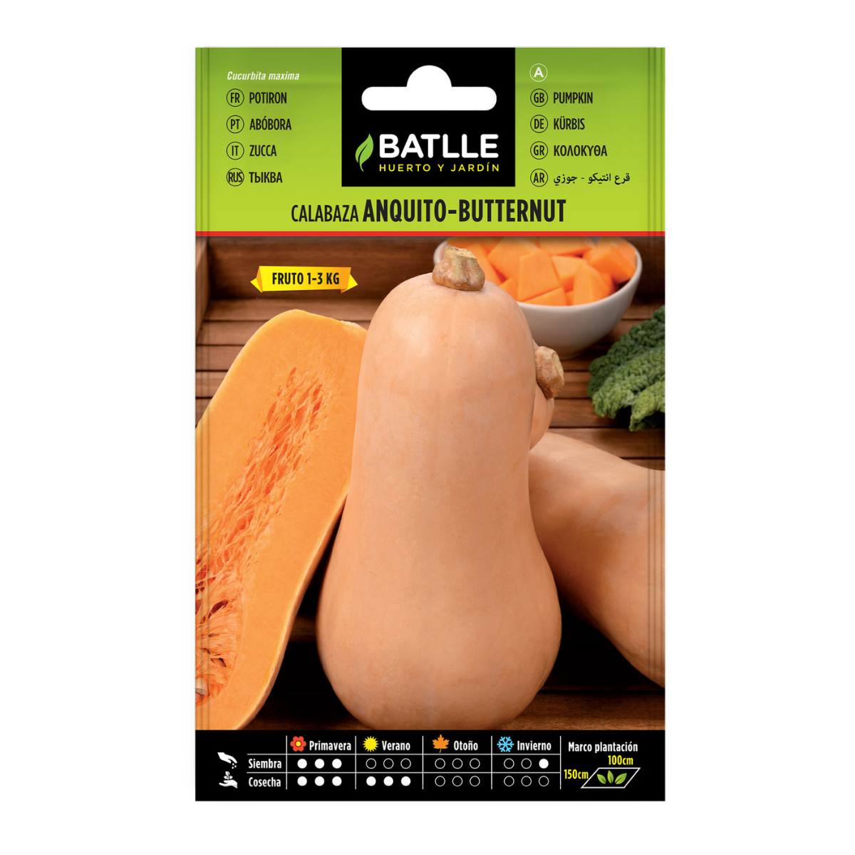 Sementes de abóbora Anquito-Butternut Batlle
