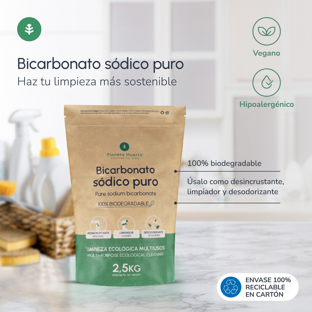 Bicarbonato de sódio Planeta Huerto 2,5 Kg