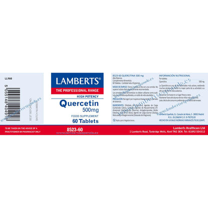 Quercetina 60 comprimidos de 500, Lamberts