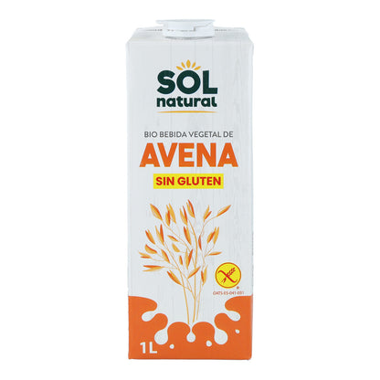 Pack de 4 Bebidas de Aveia Biológica Sem Glúten Sol Natural 1 L
