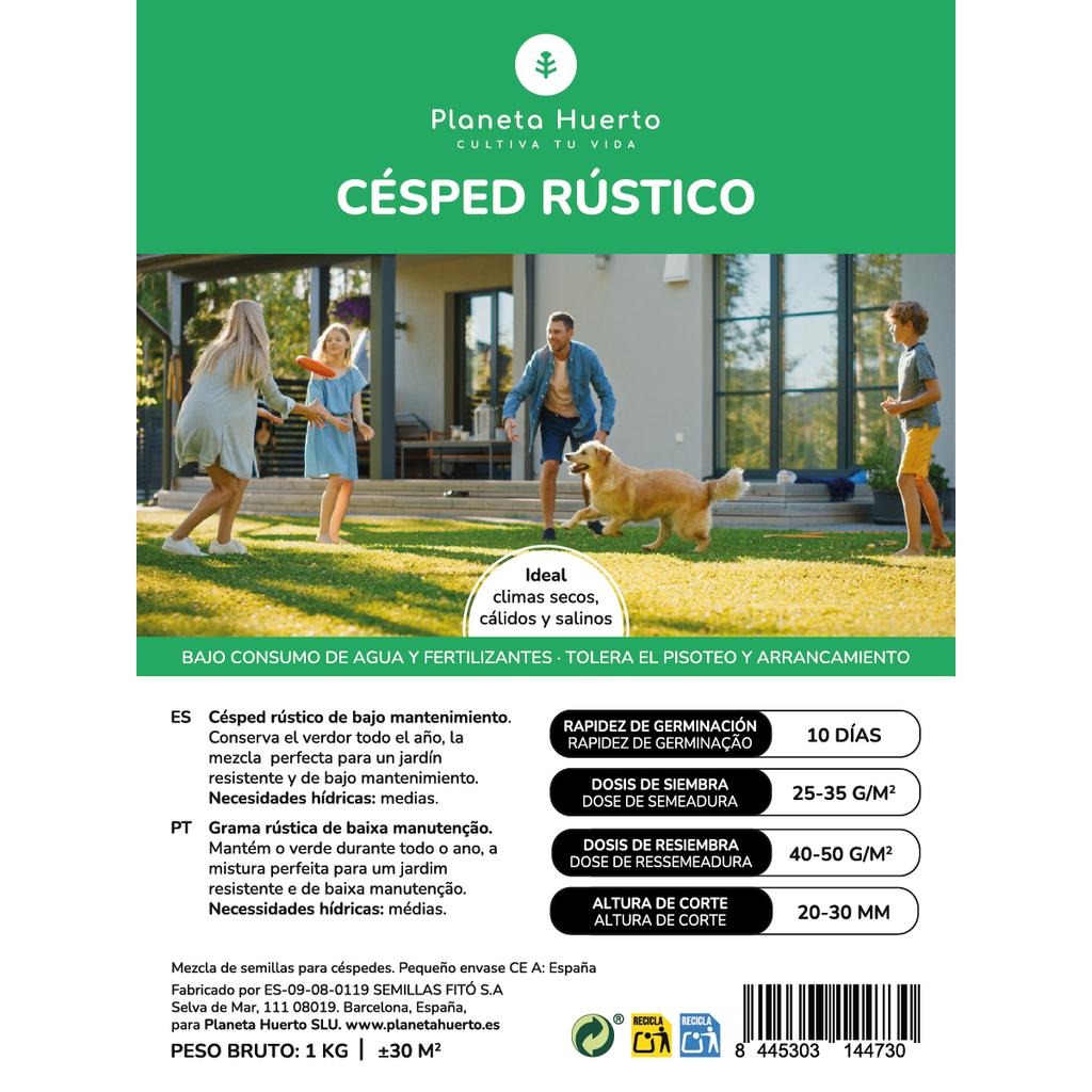 Sementes de Relva Rústica Planeta Huerto 1 kg