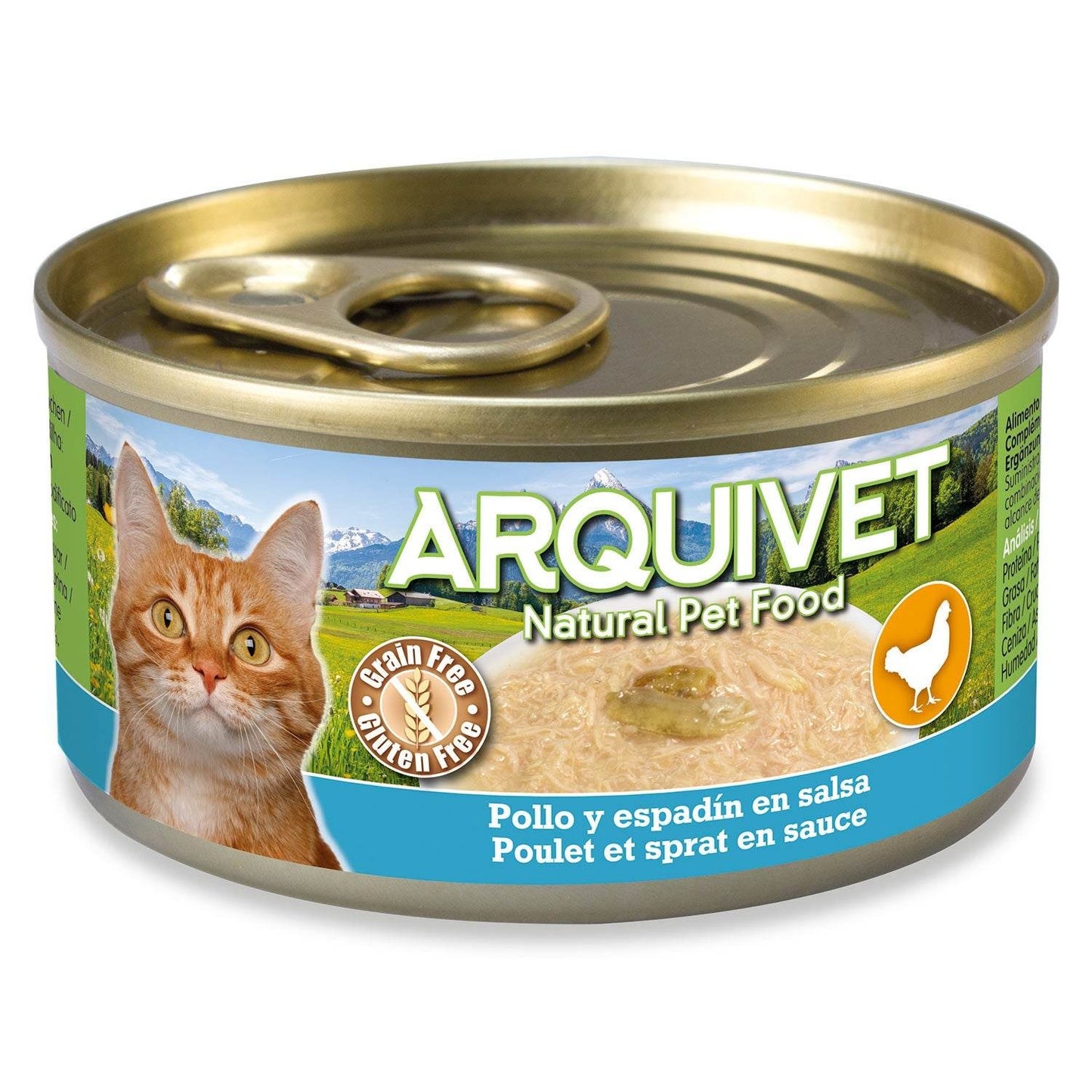 Frango e espadilha em molho Arquivet 80 g Ração húmida para gatos