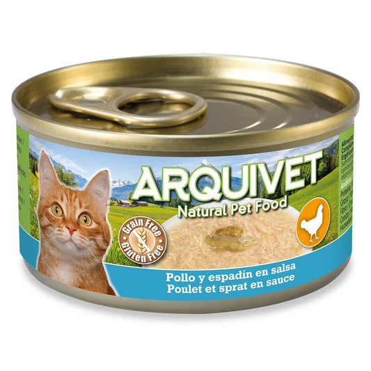 Frango e espadilha em molho Arquivet 80 g Ração húmida para gatos