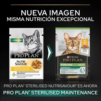 Embalagem de 26 x PRO PLAN Frango Esterilizado para Gatos em Molho 85 g