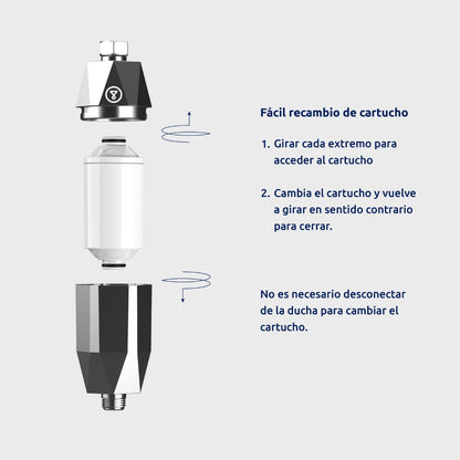 Cartucho de filtro para chuveiro ShowerPro Diamond Tappwater