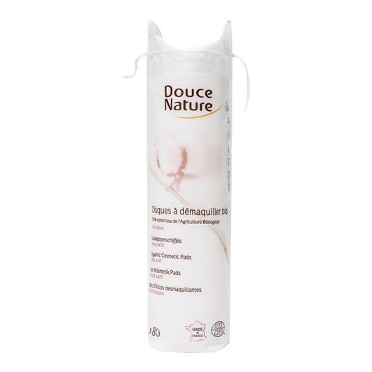 Discos desmaquilhantes extra macios Douce Nature 80 unidades