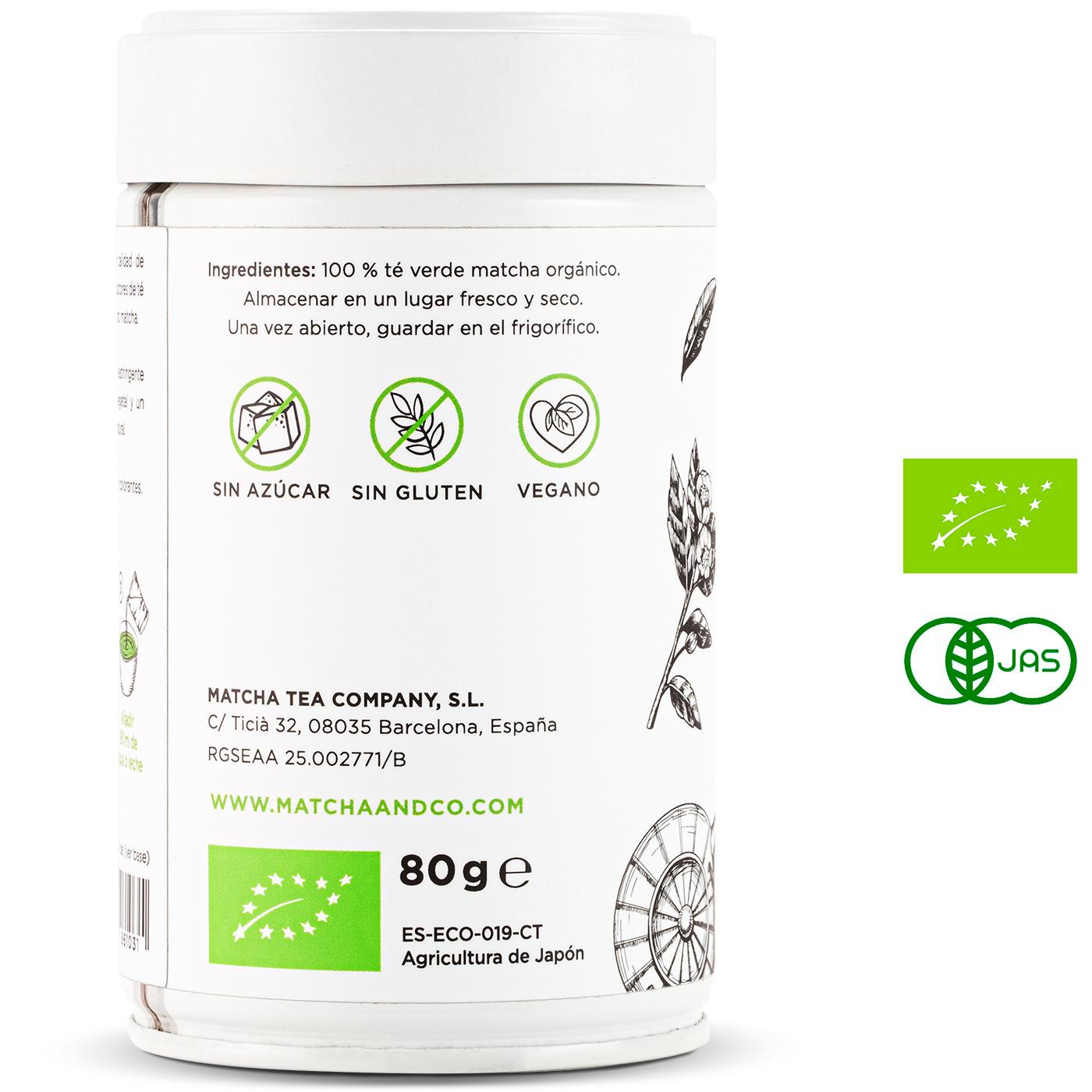 Chá Matcha Cerimonial 100% biológico Matcha &amp; CO 80 g