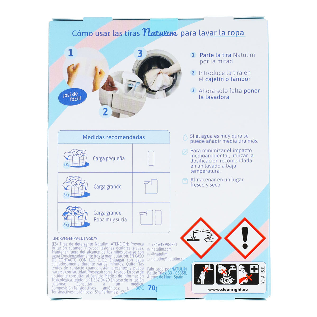 Tiras de lavagem Eco Floral, Natulim, 40 lavagens