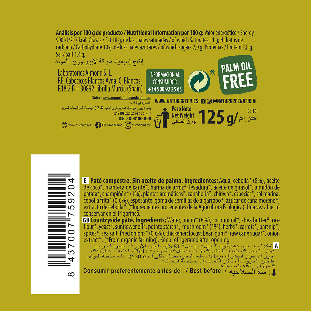 Patê Country Naturgreen 125 g