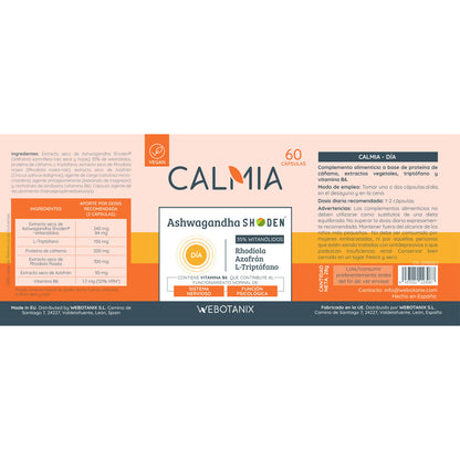Calmia Day 60 cápsulas WeBotanix