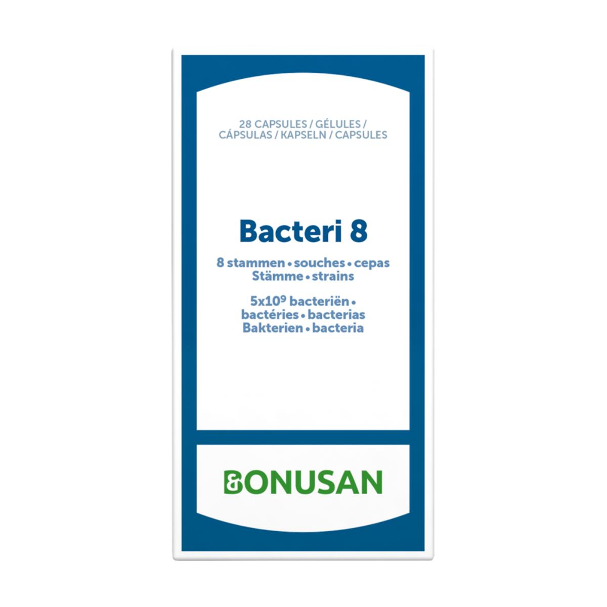 Bacteri 8 cápsulas Bonusan 28 cápsulas gastrorresistentes