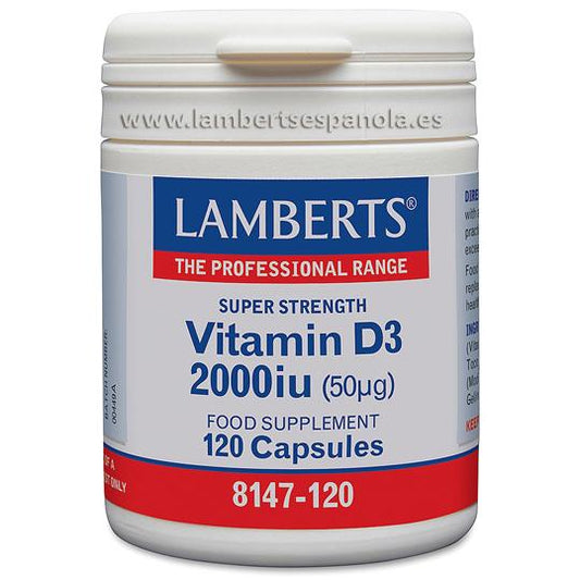 Vitamina D3 2000iu Lamberts 120 cápsulas