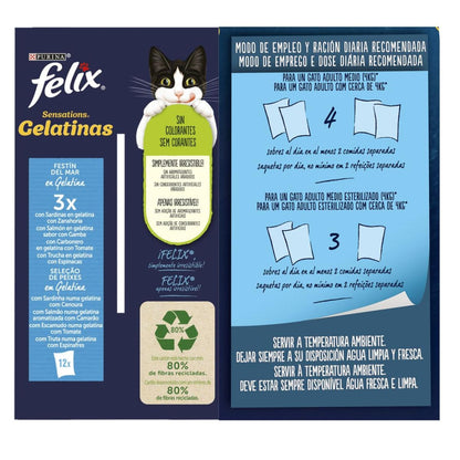 FELIX Sensations festa do mar Gelatina Multipack 12 x 85 g