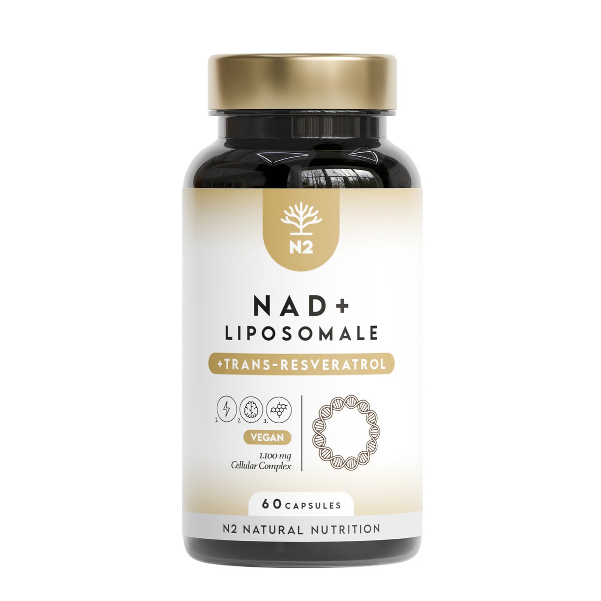 NAD+ Liposomal Antienvejecimiento 30 días Vitalidad N2 Natural Nutrition 60 cápsulas