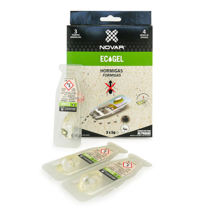 Armadilha para formigas Novar Ecogel 3 x 5 g