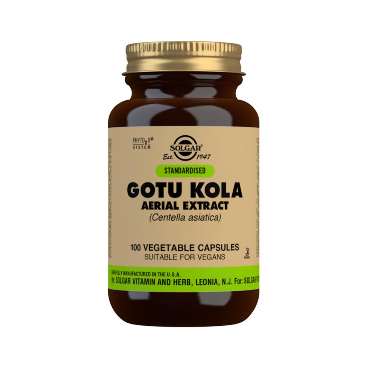 Gotu Kola (Centella Asiatica), 100 cápsulas vegetais
