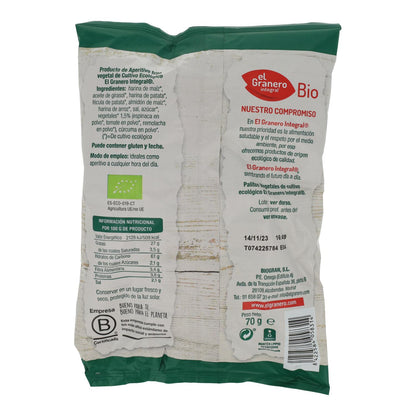 Palitos de Vegetais Biológicos Chips El Granero 70 g