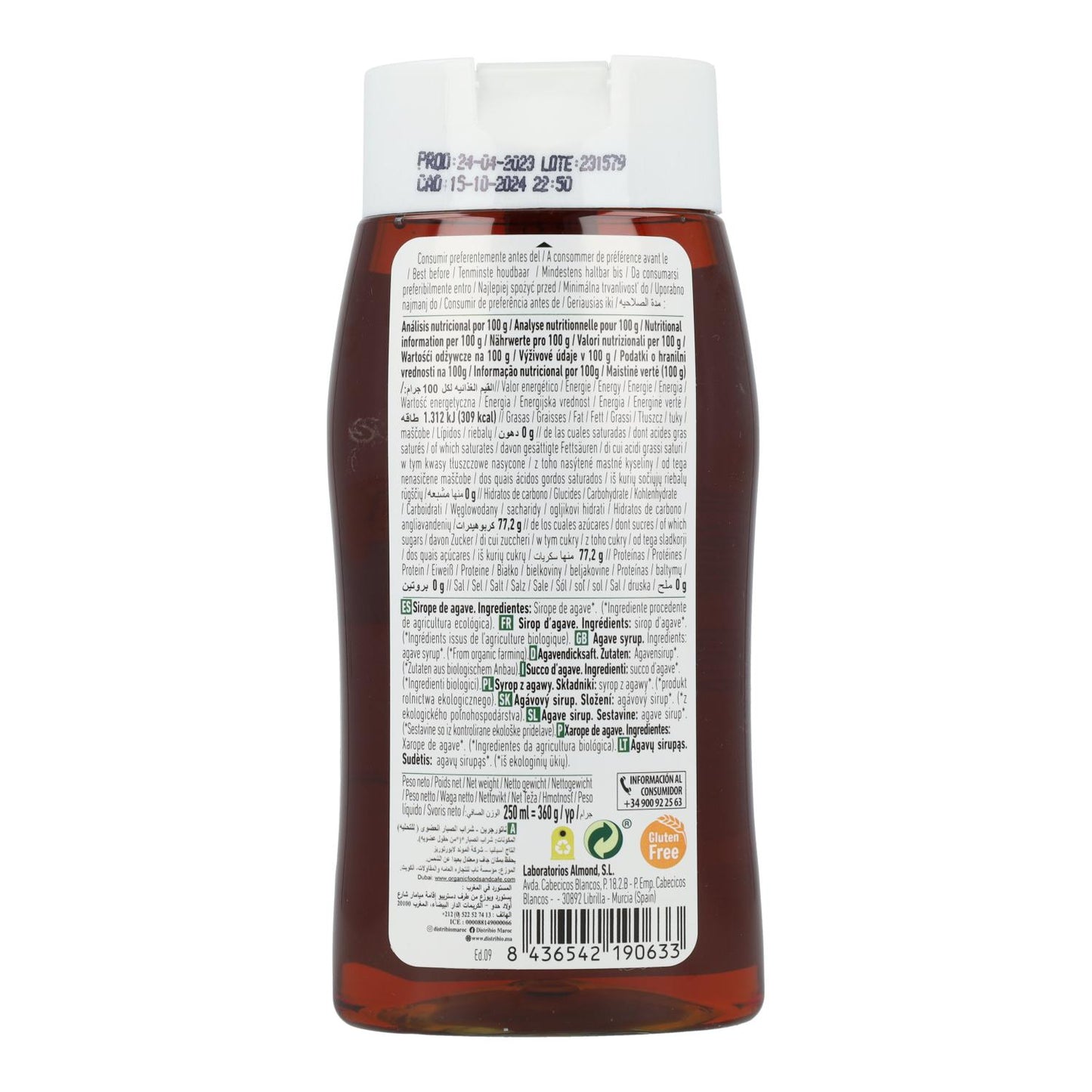 Xarope de Agave Premium Naturgreen 900 ml