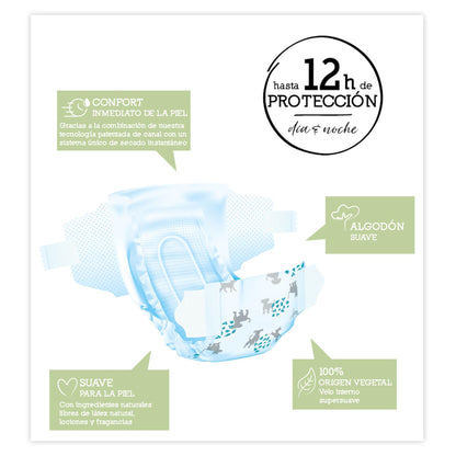 Pack poupança fraldas T5 (13-18 kg) Moltex Pure &amp; Nature, 176 unidades