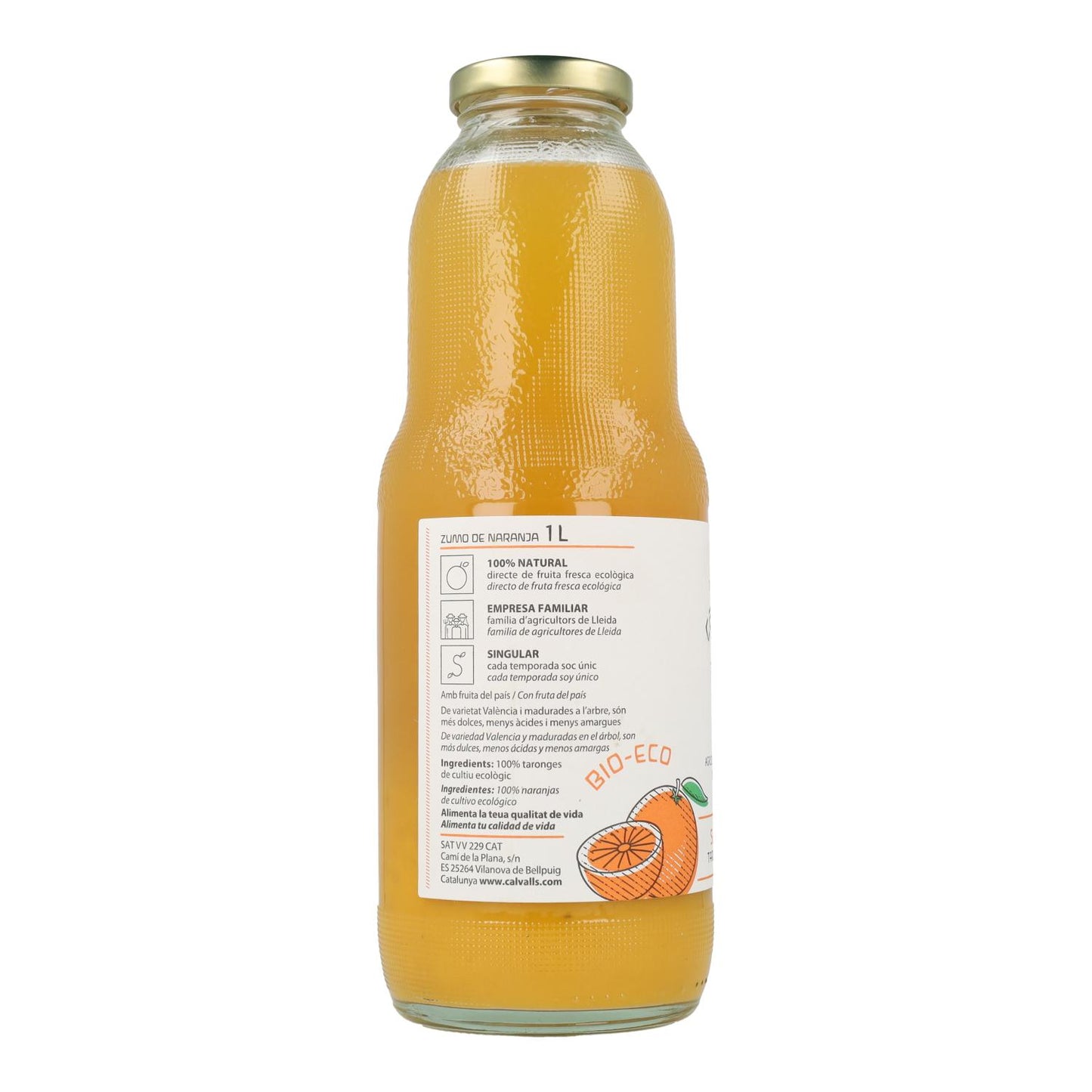 Sumo de Laranja Biológico Cal Valls 1 L