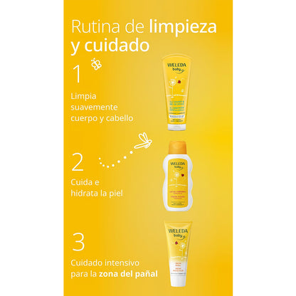 Champô e Gel de Banho Weleda Calendula Baby 200 ml