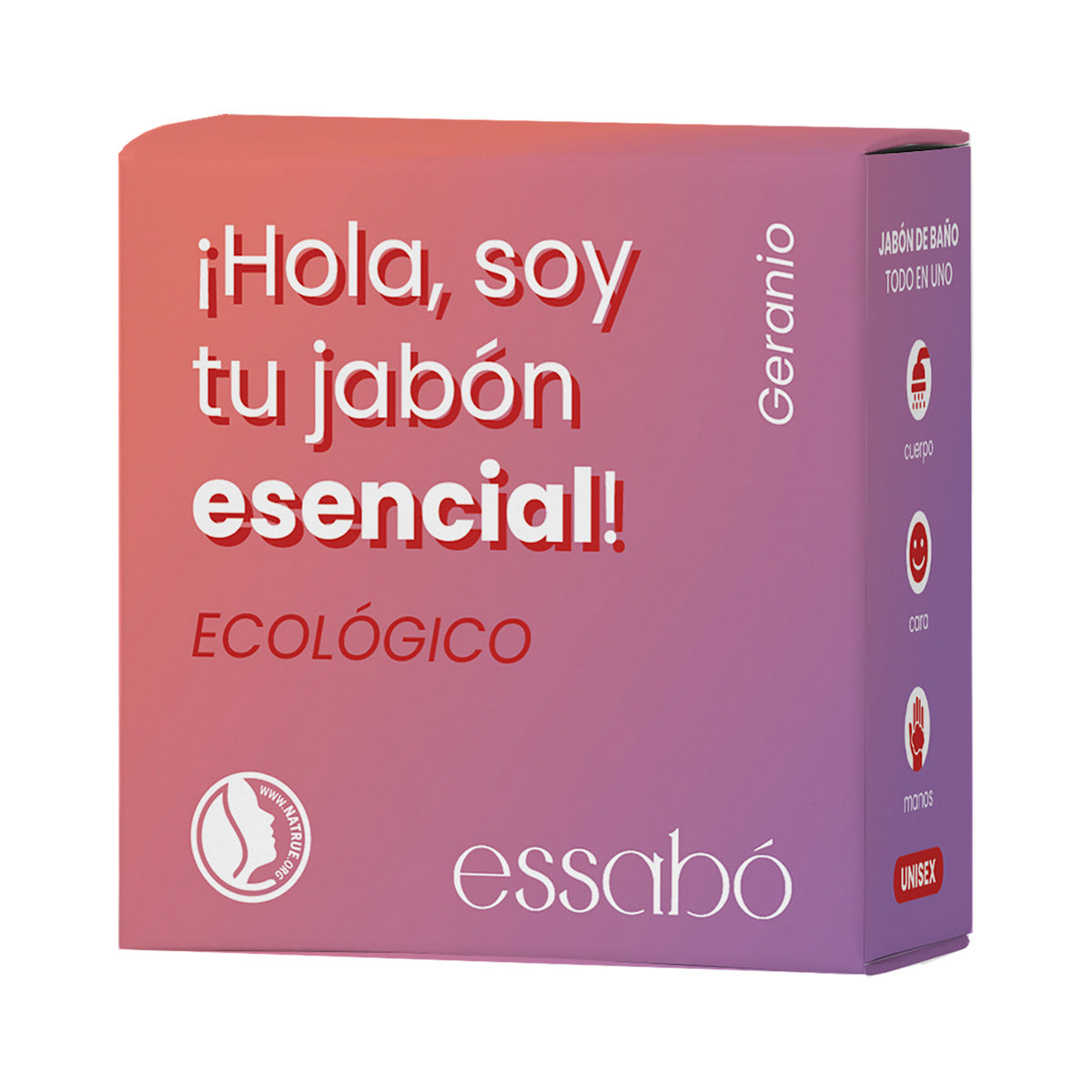 ESSABÓ Sabonete Sólido Orgânico Essencial Gerânio 120 g