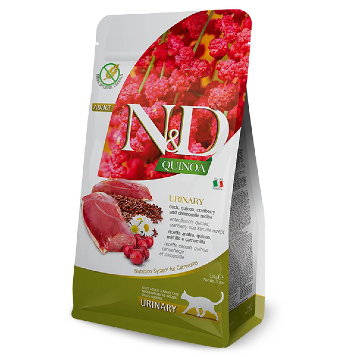 Ração para gatos ND Quinoa Urinary Duck Farmina 5 kg