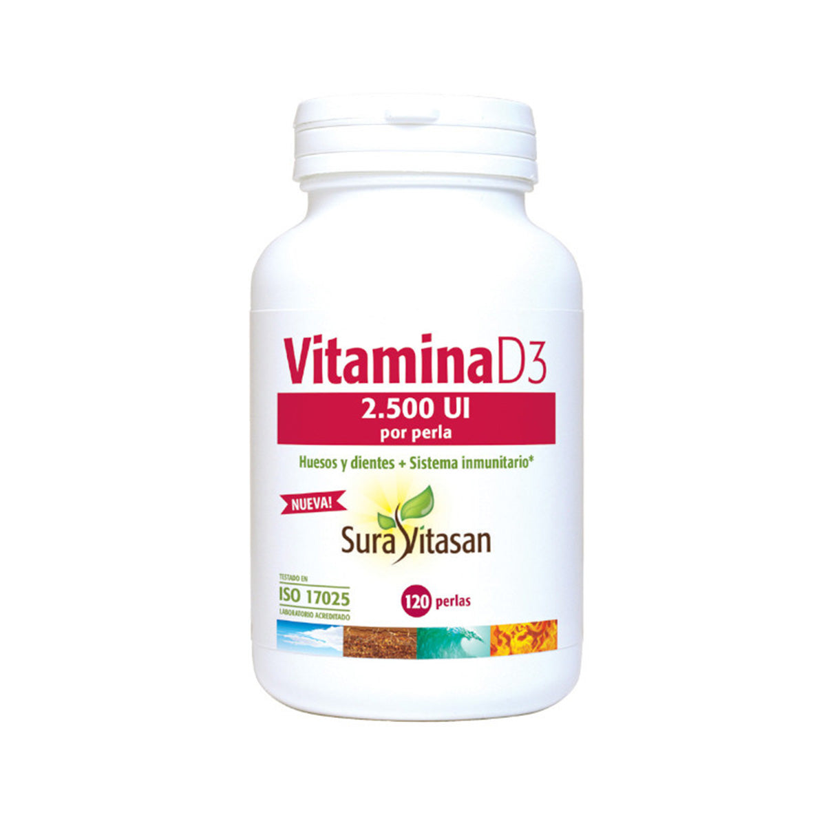 Vitamina D3 2.500 UI, Sura Vitasan, 120 pérolas