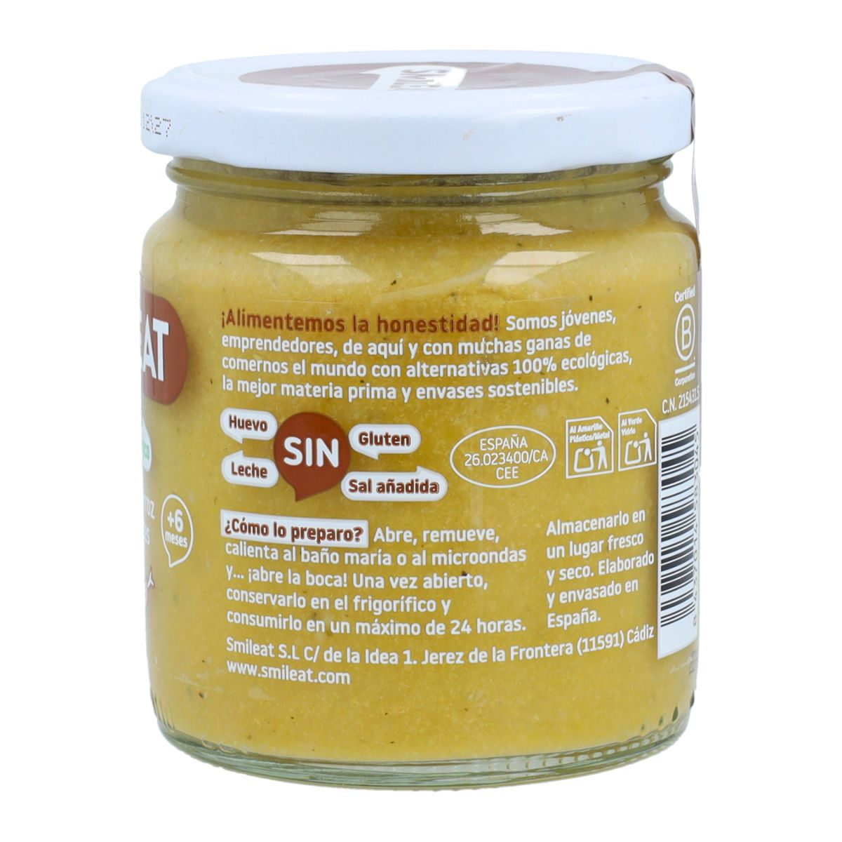 Smileat Frango Biológico e Arroz Pote +6 meses, 230g