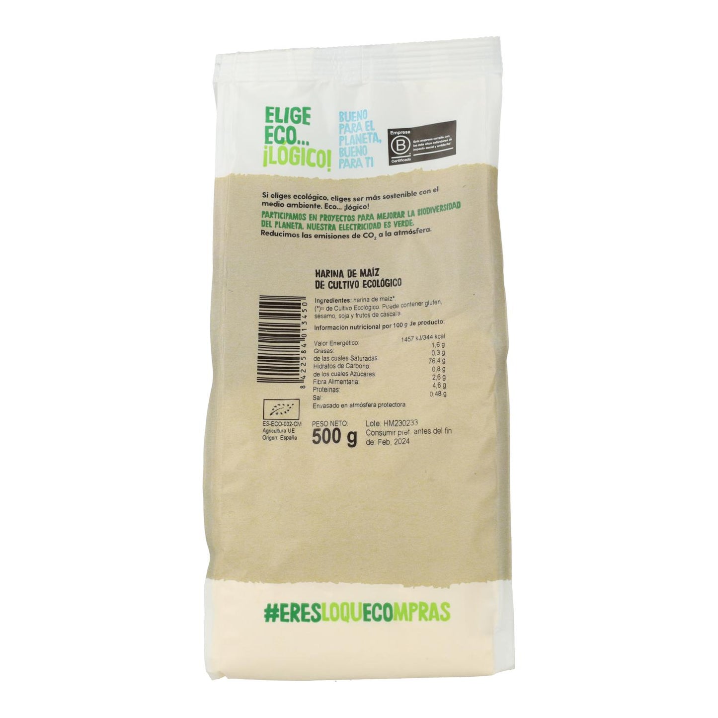 Farinha de Milho Biológica, 500 G Ecocesta