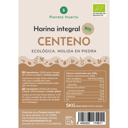Farinha de Centeio Integral Eco Planeta Huerto 5 Kg