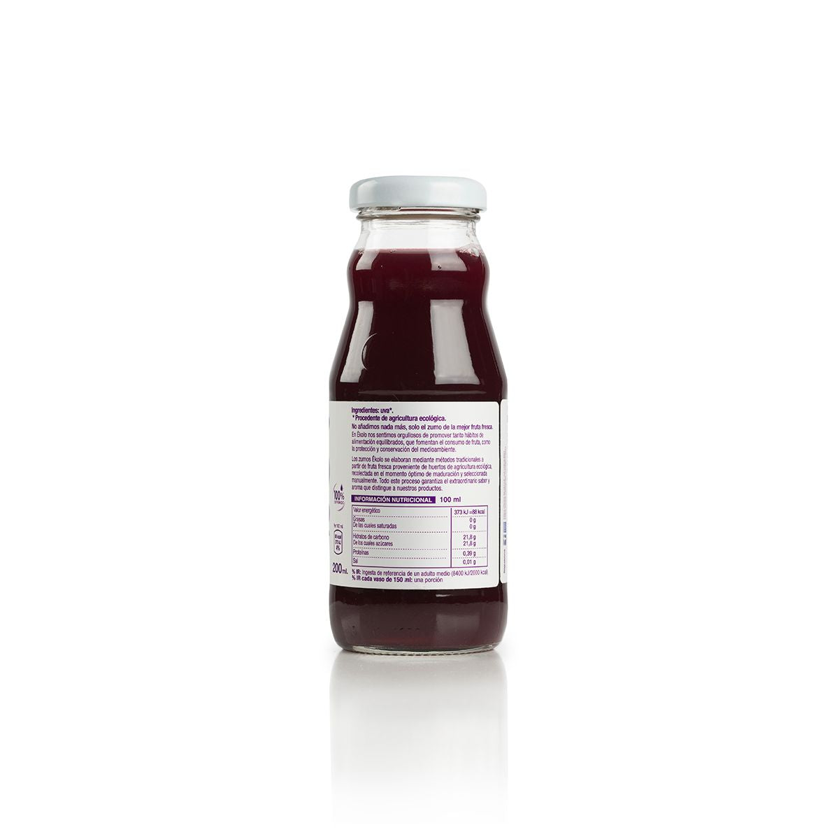 Ékolo 100% sumo de uva preta biológico espremido na hora 200ml