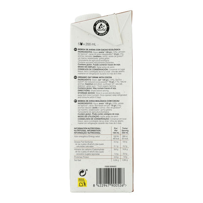 Bebida de Aveia Natural Biológica Soria com Cacau 1 L