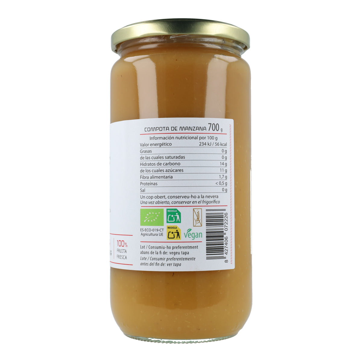 Compota de Maçã Biológica Cal Valls 700g