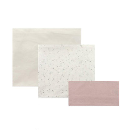Lençol de berço de 3 peças (berço 60) Cambrass Sky Pink