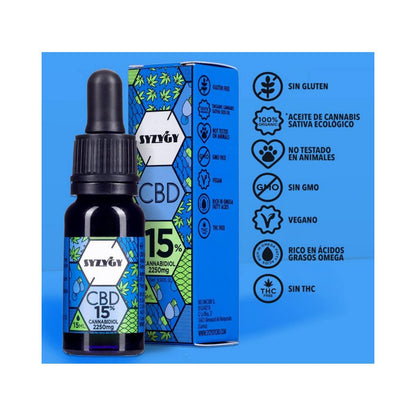 Auténtico CBD Oil 15% Isolado, 15 ml. SYZYGY Food