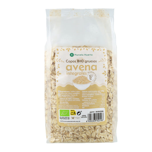 Flocos de Aveia Grossos Sem Glúten ECO Planeta Huerto 500 g