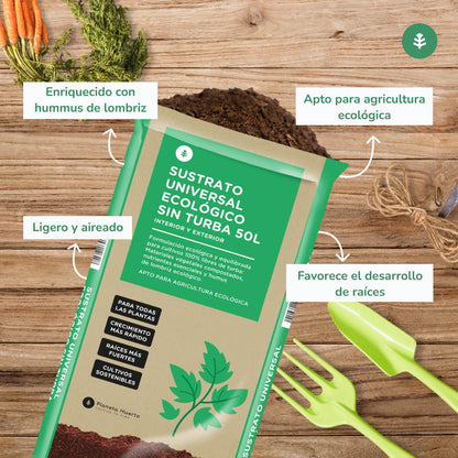 Substrato Universal Sem Turfa ECO Planeta Huerto 50 L