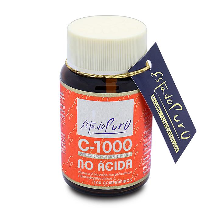 Vitamina C-1000 Pure State Não Ácido Tongil 100 Comprimidos