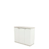 Meio roupeiro com 3 portas 105 cm Titânio Plastiken Bege