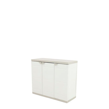 Meio roupeiro com 3 portas 105 cm Titânio Plastiken Bege