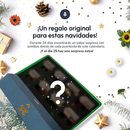 Calendário de Advento de Natal com sementes e mini estufa Planeta Huerto