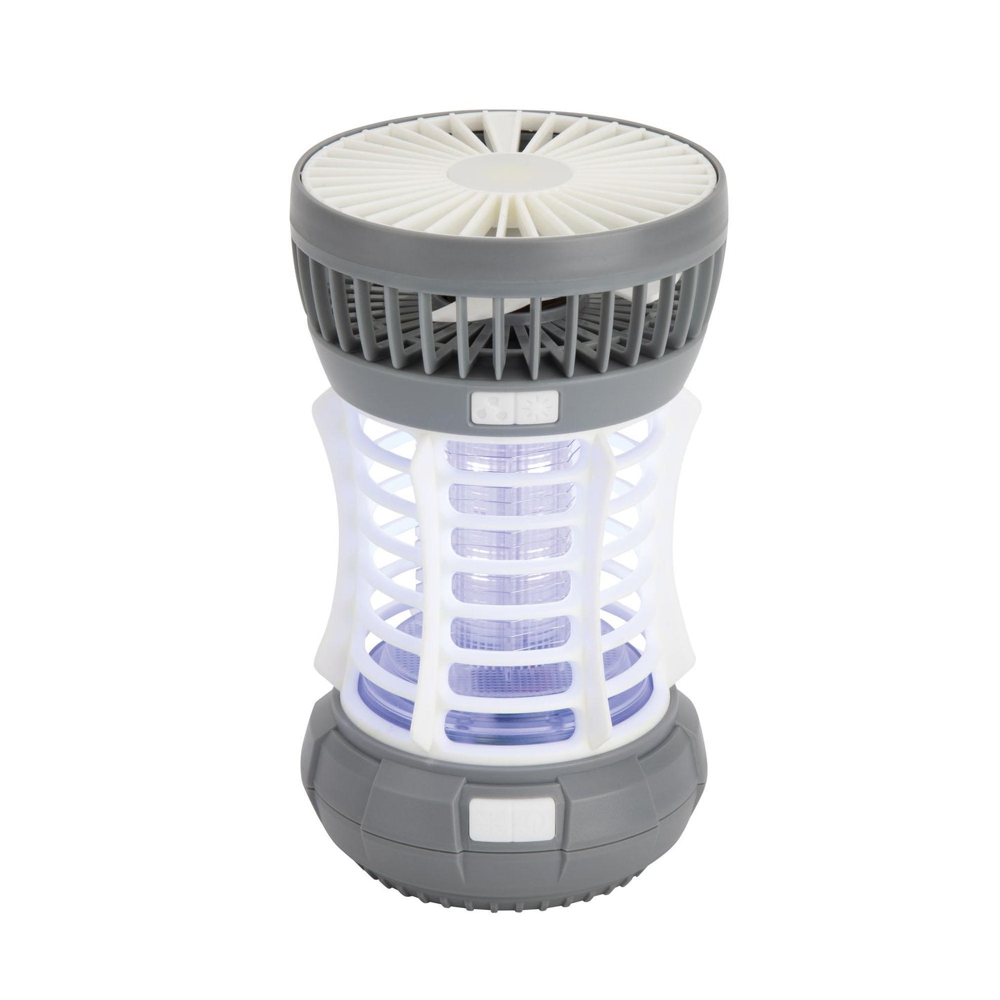 Inseticida/Lâmpada/Lanterna/Ventilador/Luz de Emergência "5 em 1". 60 m². Jata para áreas exteriores/interiores