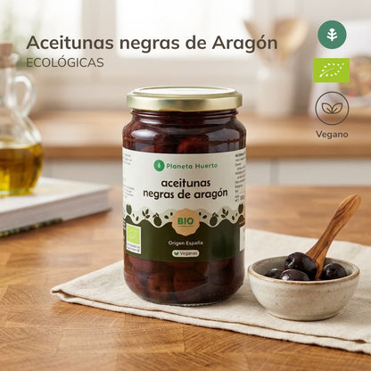 Azeitonas pretas de Aragão Eco Planeta Huerto 390 g