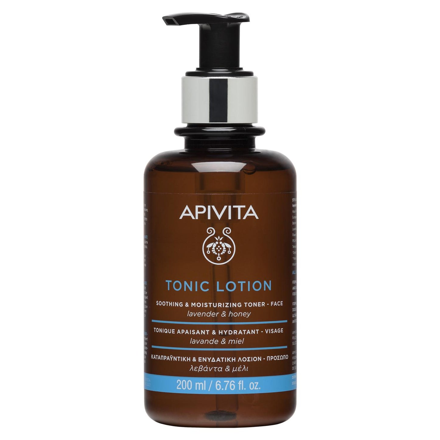 Loção tónica facial 2 em 1 com lavanda e mel 200 ml Apivita